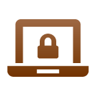 Laptop and lock icon